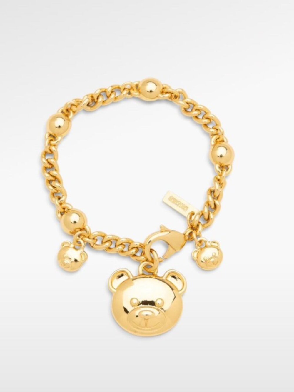 Moschino Gold Teddy Bear Charm Bracelet – New with Tags